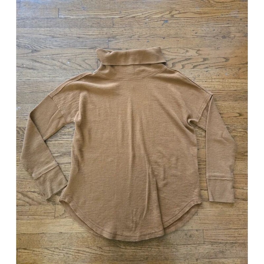 Anthropologie Maeve Waffle Knit Longsleeve Top